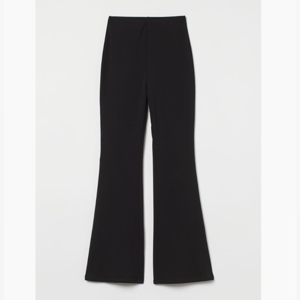 H&M Black Boot-Cut Flare Pants